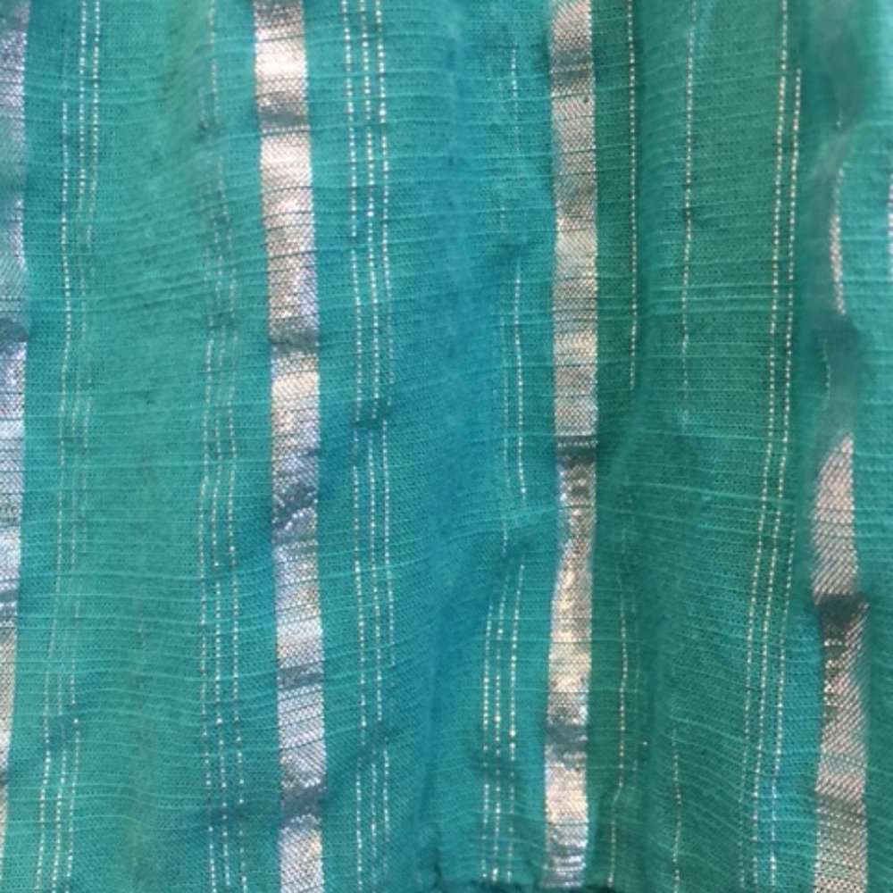 Beautiful Teal and Silver Children's Blouse - Picture 2 of 5